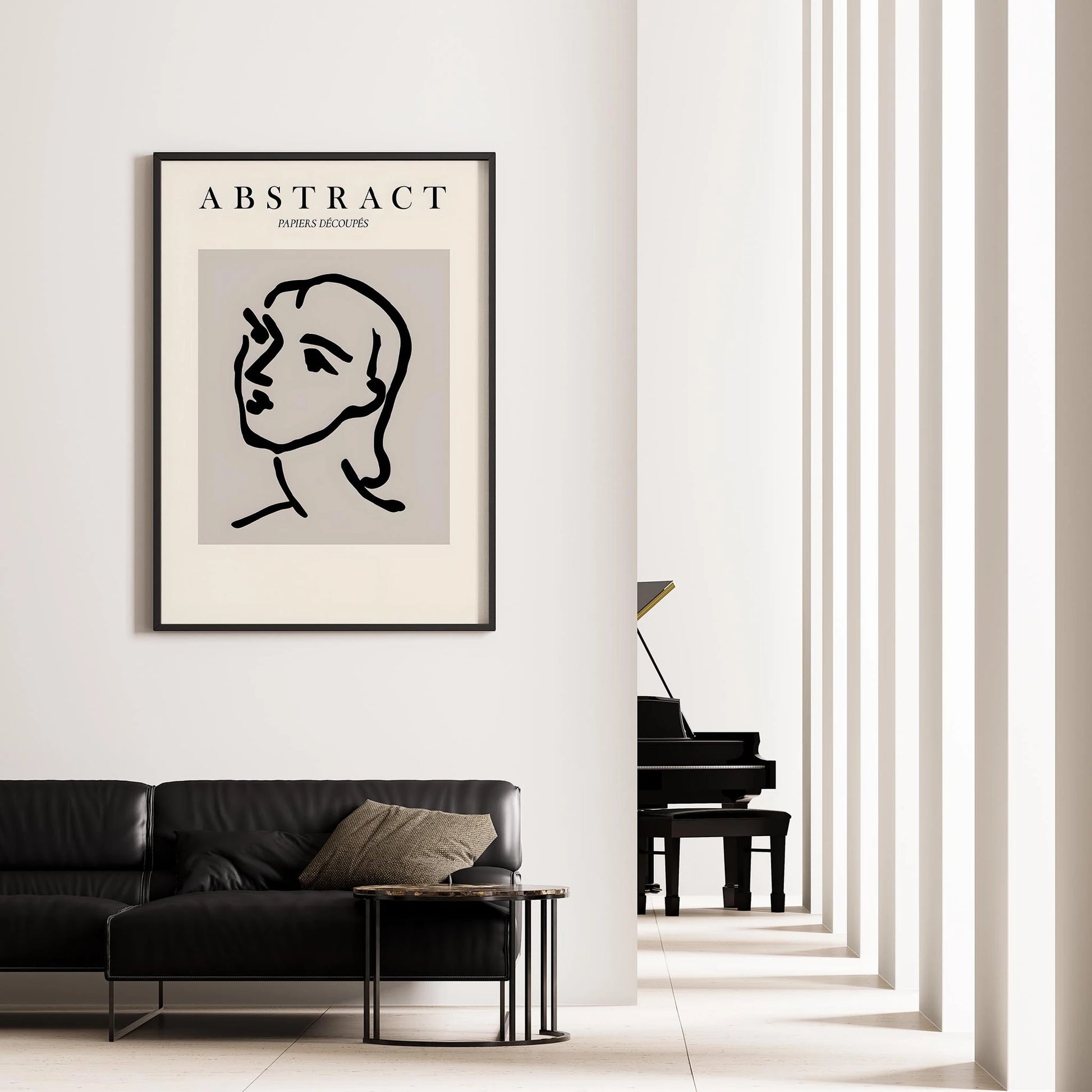 Matisse Kağıt Kesimleri Minimalist Çizgi Sanatı Estetik Kadın Portresi IV Duvar Tablosu