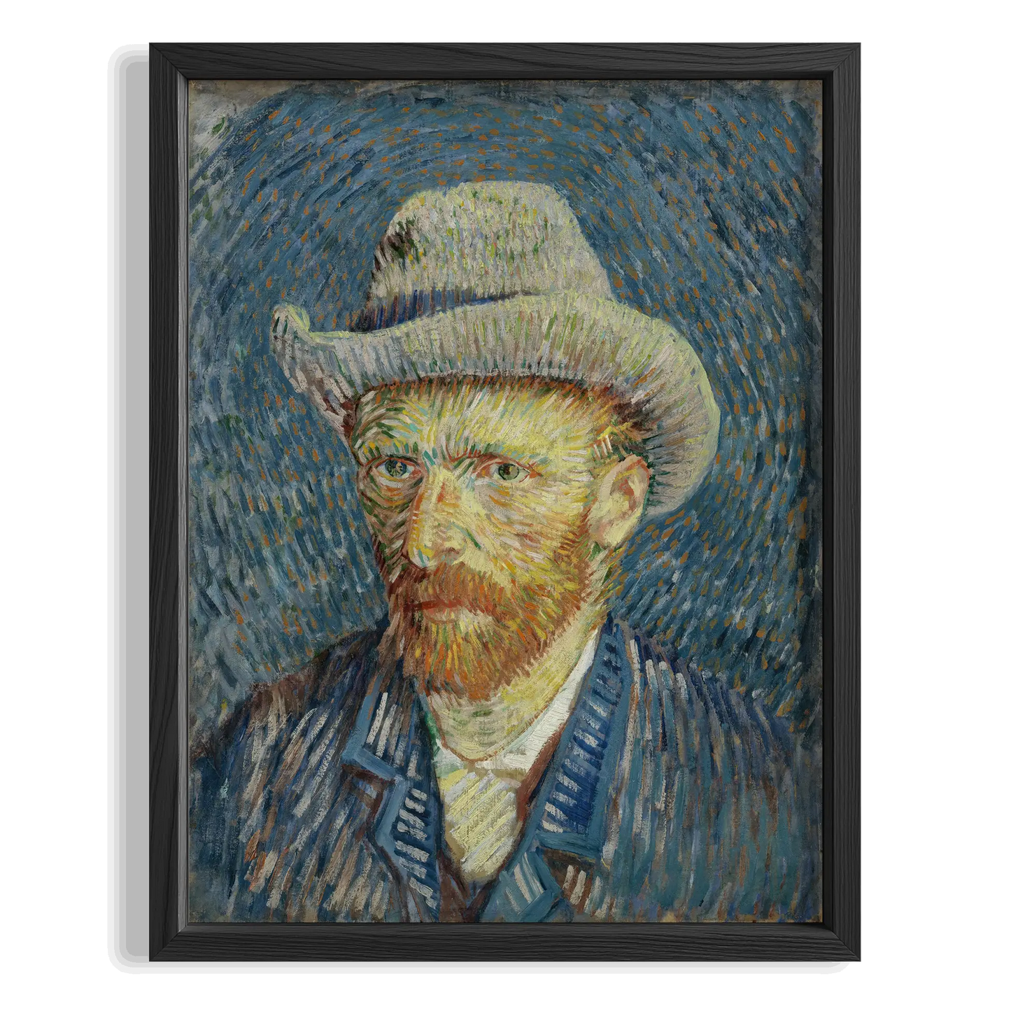 Gri Şapkalı Otoportre - Vincent Van Gogh Ahşap Duvar Tablosu