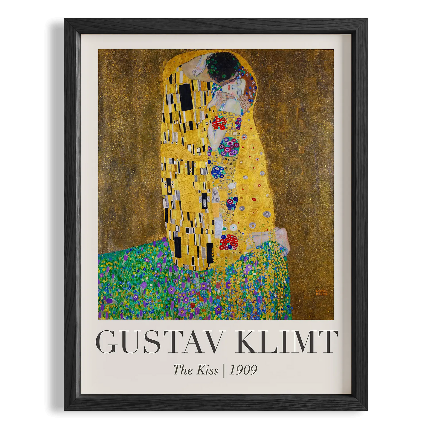 Öpücük - Gustav Klimt Ahşap Duvar Tablosu