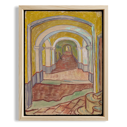 Sarı Koridor - Vincent Van Gogh Ahşap Duvar Tablosu