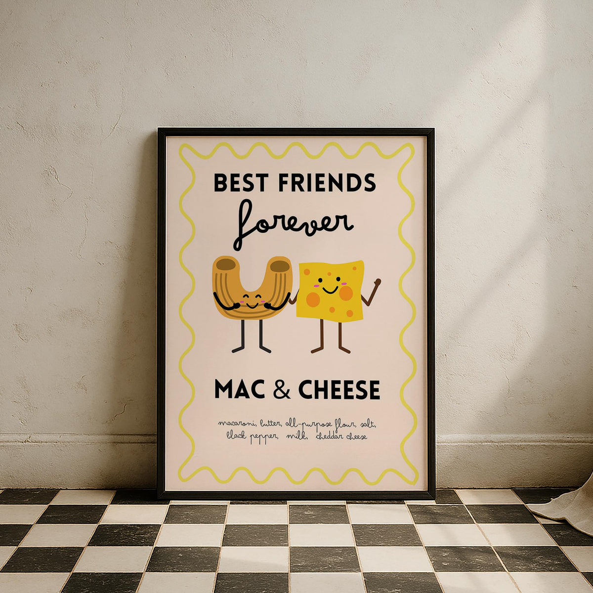 Macaroni & Cheese Ebedi Dostluk Mutfak Duvar Tablosu II