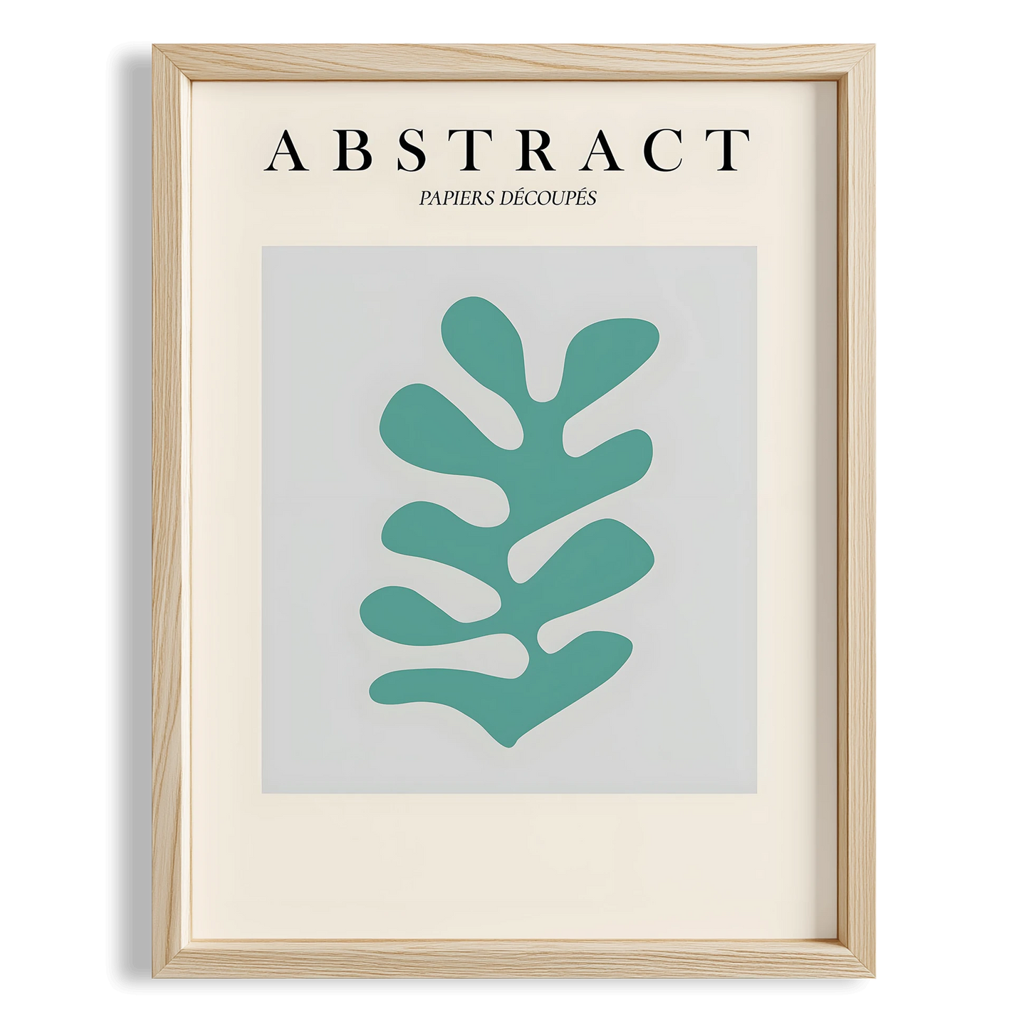 Matisse Kağıt Kesimleri Serisi Abstract Soyut Yaprak I Duvar Tablosu