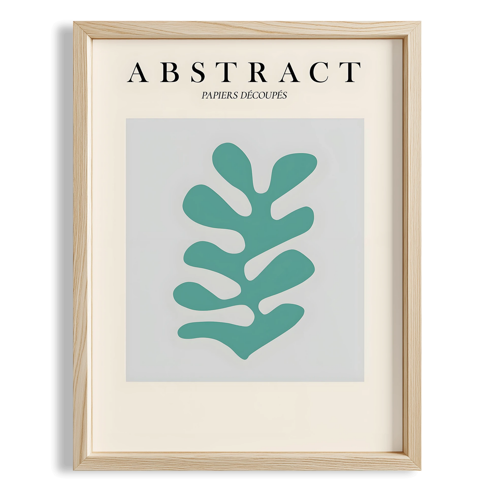 Matisse Kağıt Kesimleri Serisi Abstract Soyut Yaprak I Duvar Tablosu