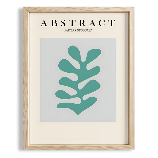 Matisse Kağıt Kesimleri Serisi Abstract Soyut Yaprak I Duvar Tablosu