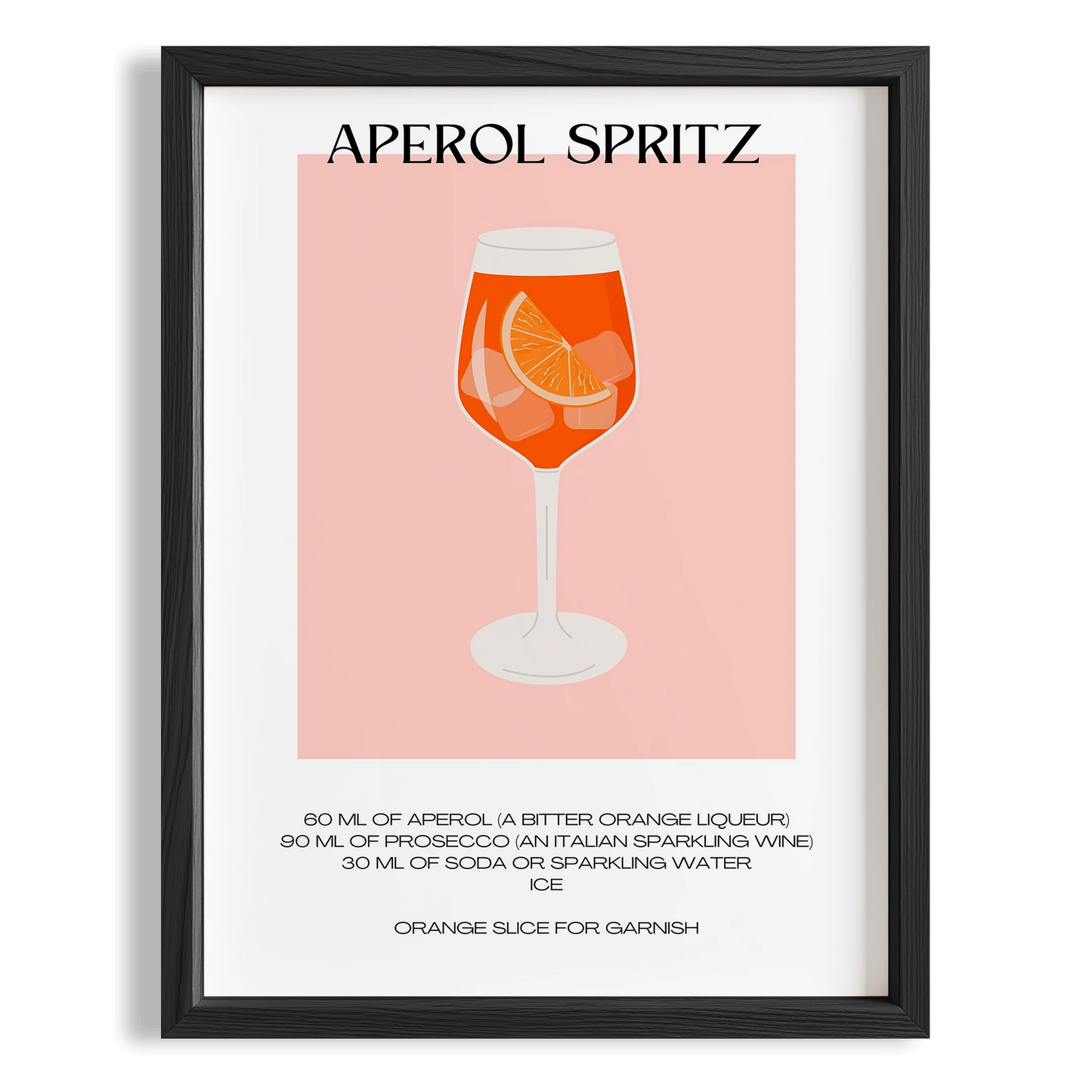 Aperol Spritz Kokteyl Tarifi Mutfak Duvar Tablosu