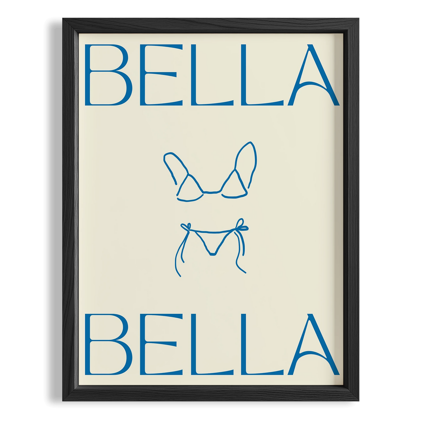 Bella Bella İtalyanca Tipografi Mutfak Duvar Tablosu