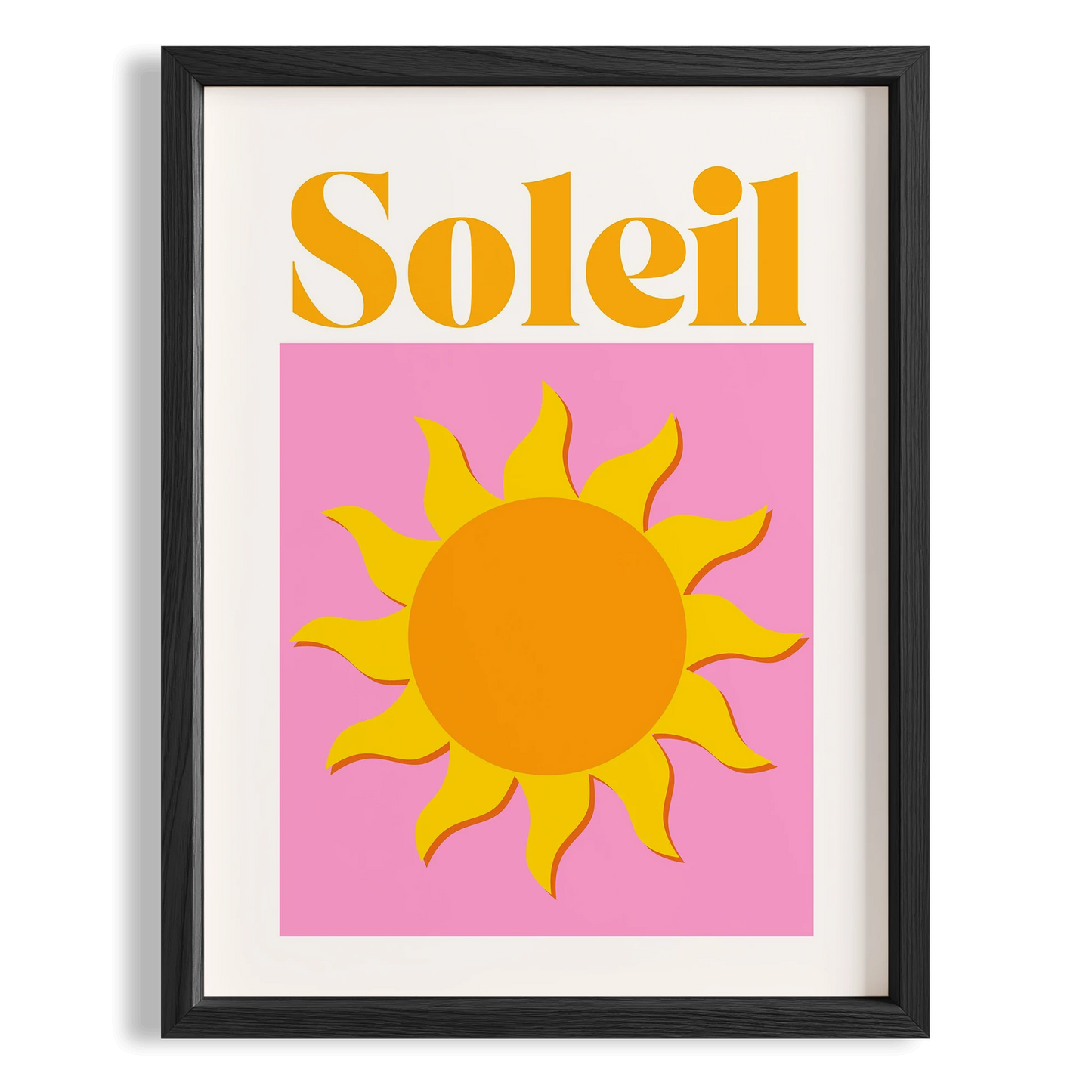 Soleil Güneş Tipografi Mutfak Duvar Tablosu