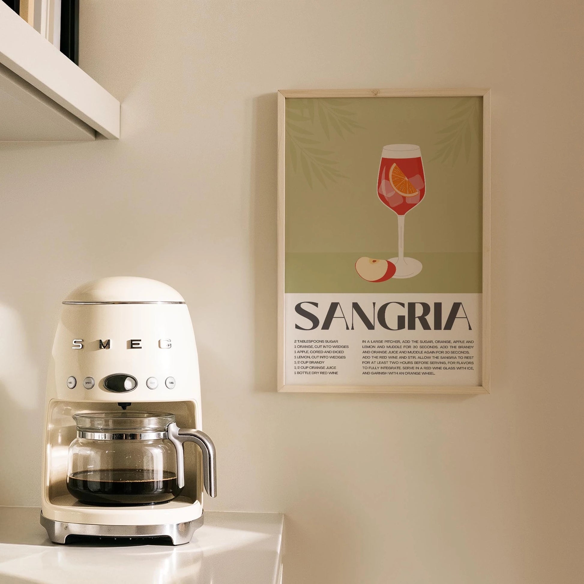 Sangria Kokteyl Tarifi Mutfak Duvar Tablosu