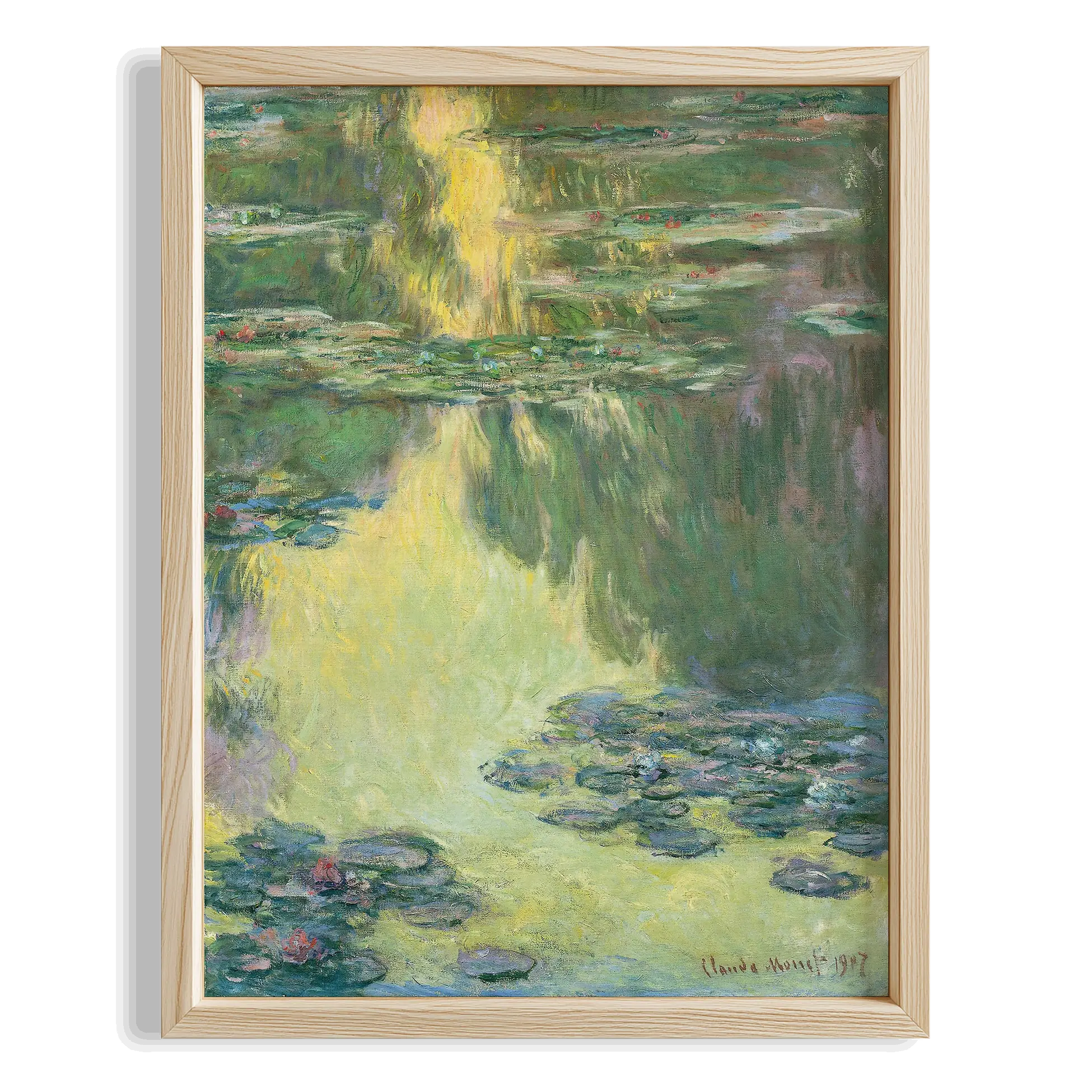 Nilüferler - Claude Monet Ahşap Duvar Tablosu