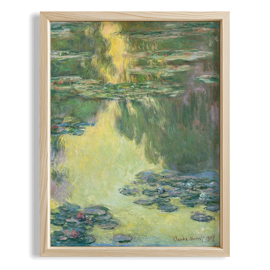 Nilüferler - Claude Monet Ahşap Duvar Tablosu