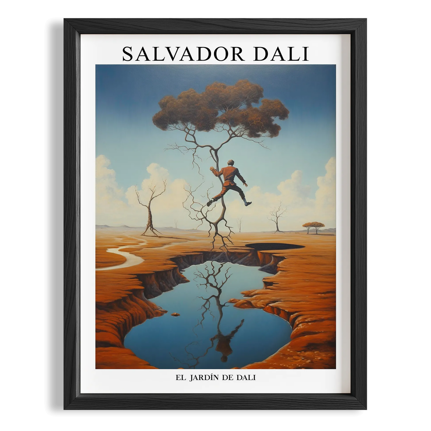 Aynadaki Fil - Salvador Dali Ahşap Duvar Tablosu