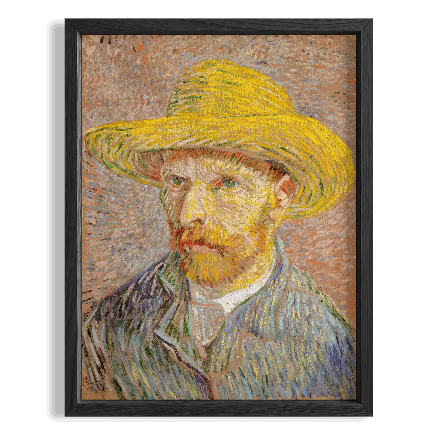 Sarı Şapkalı Otoportre - Vincent Van Gogh Ahşap Duvar Tablosu