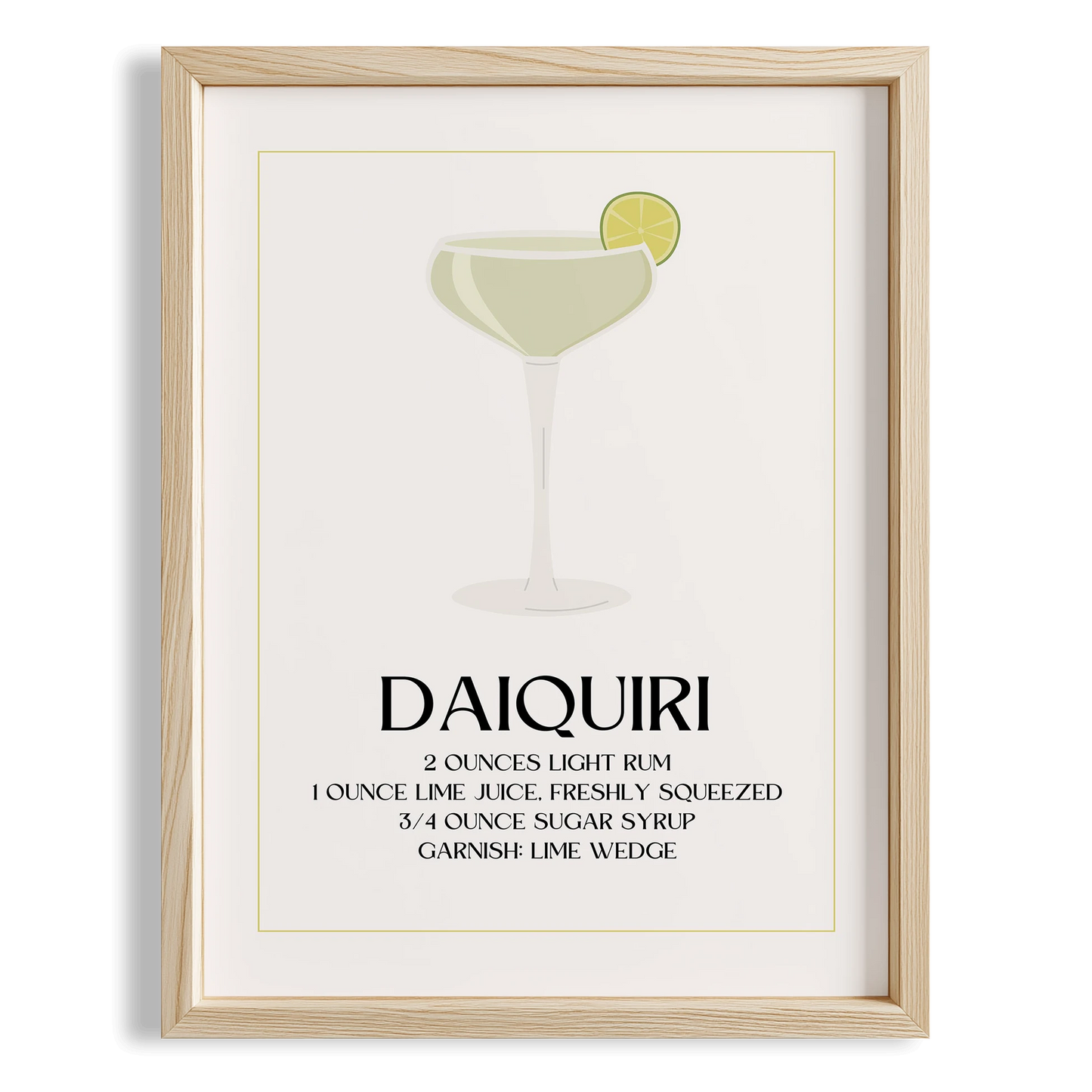 Daiquiri Kokteyli Minimal Mutfak Duvar Tablosu