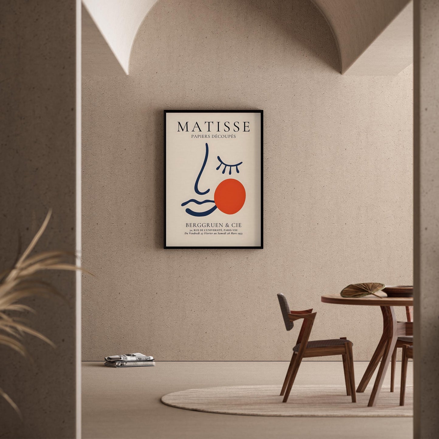 Matisse Kağıt Kesimleri Serisi Picasso Soyut Kadın Silüeti I Duvar Tablosu