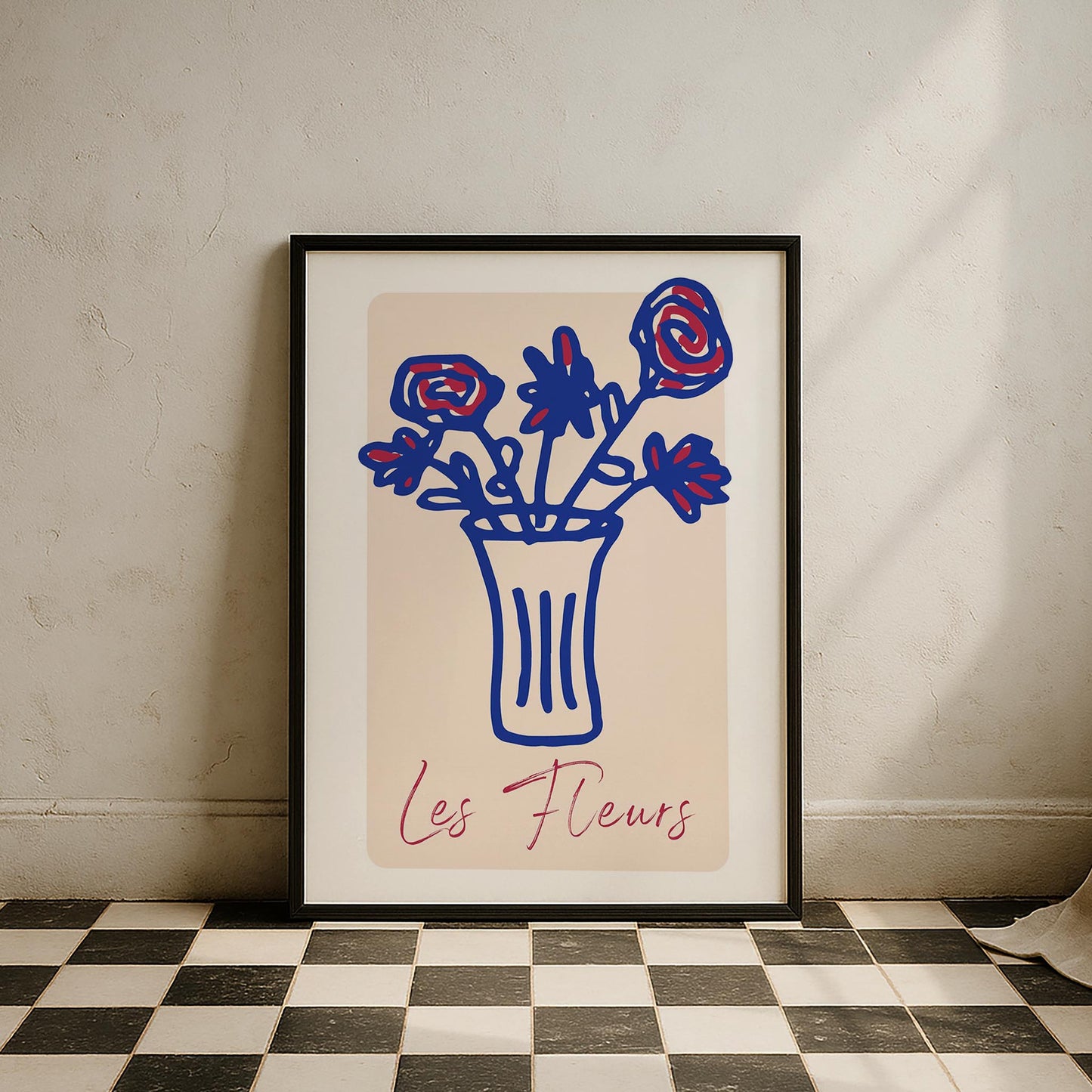 Les Fleurs Fransız Kültürü Çiçekler Mutfak Duvar Tablosu