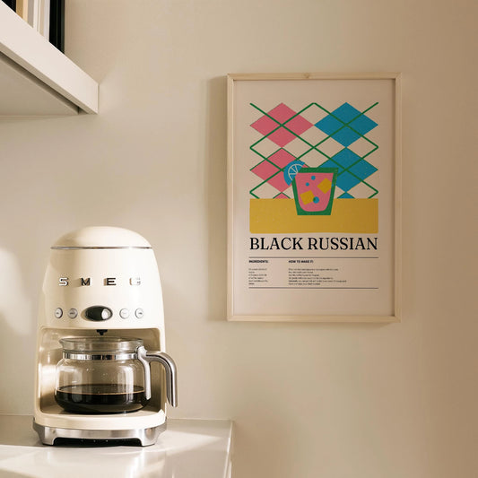 Black Russian Kokteyl Tarifi Mutfak Duvar Tablosu