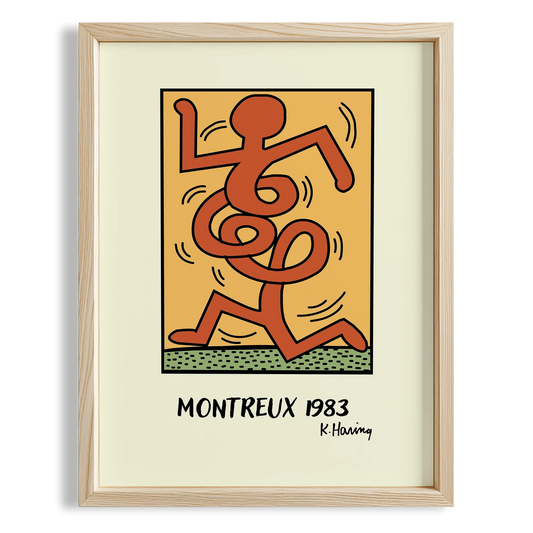 Montreux Dansçısı - Keith Haring Ahşap Duvar Tablosu
