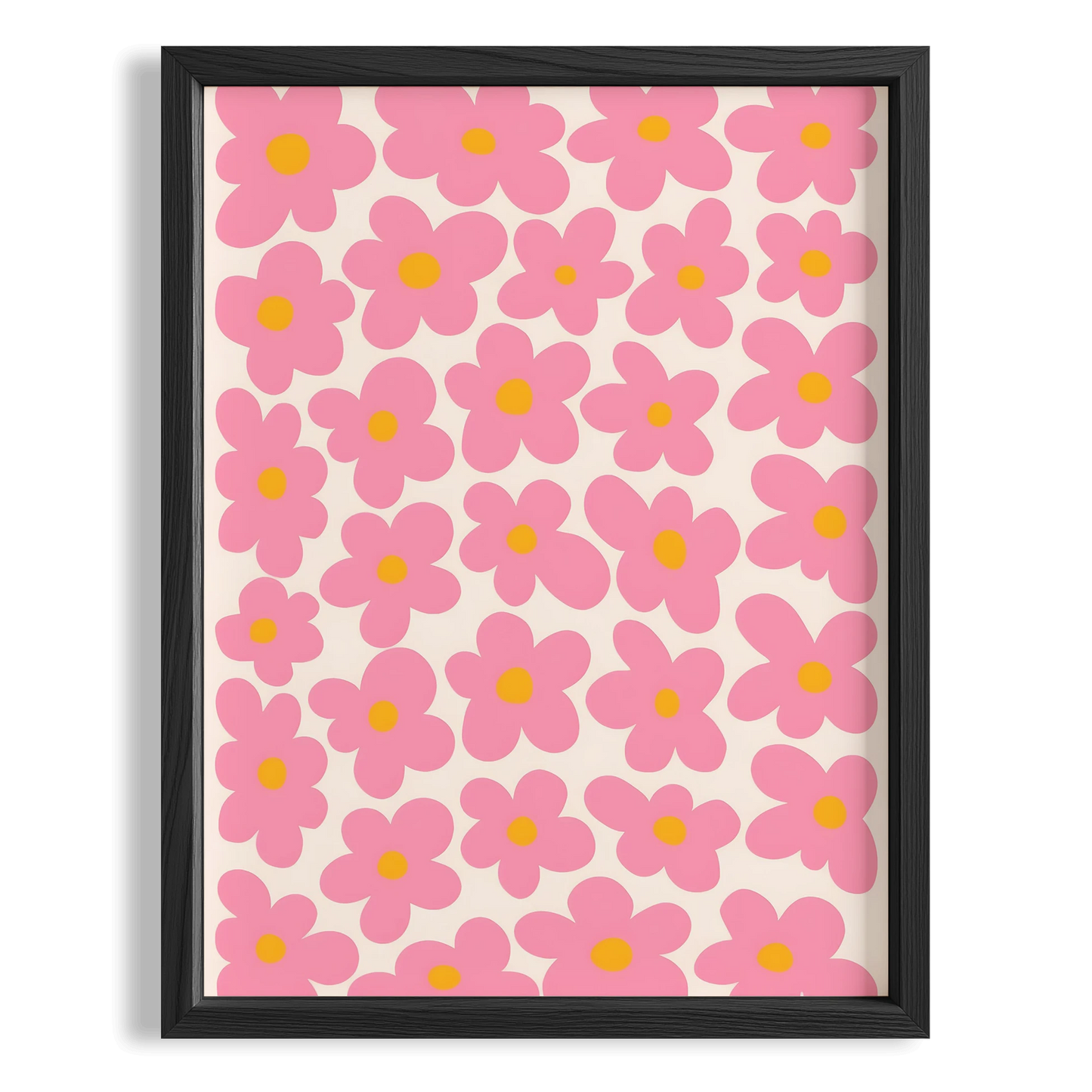 Matisse Kağıt Kesimleri Abstract Serisi Pembe Soyut Çiçekler I Duvar Tablosu