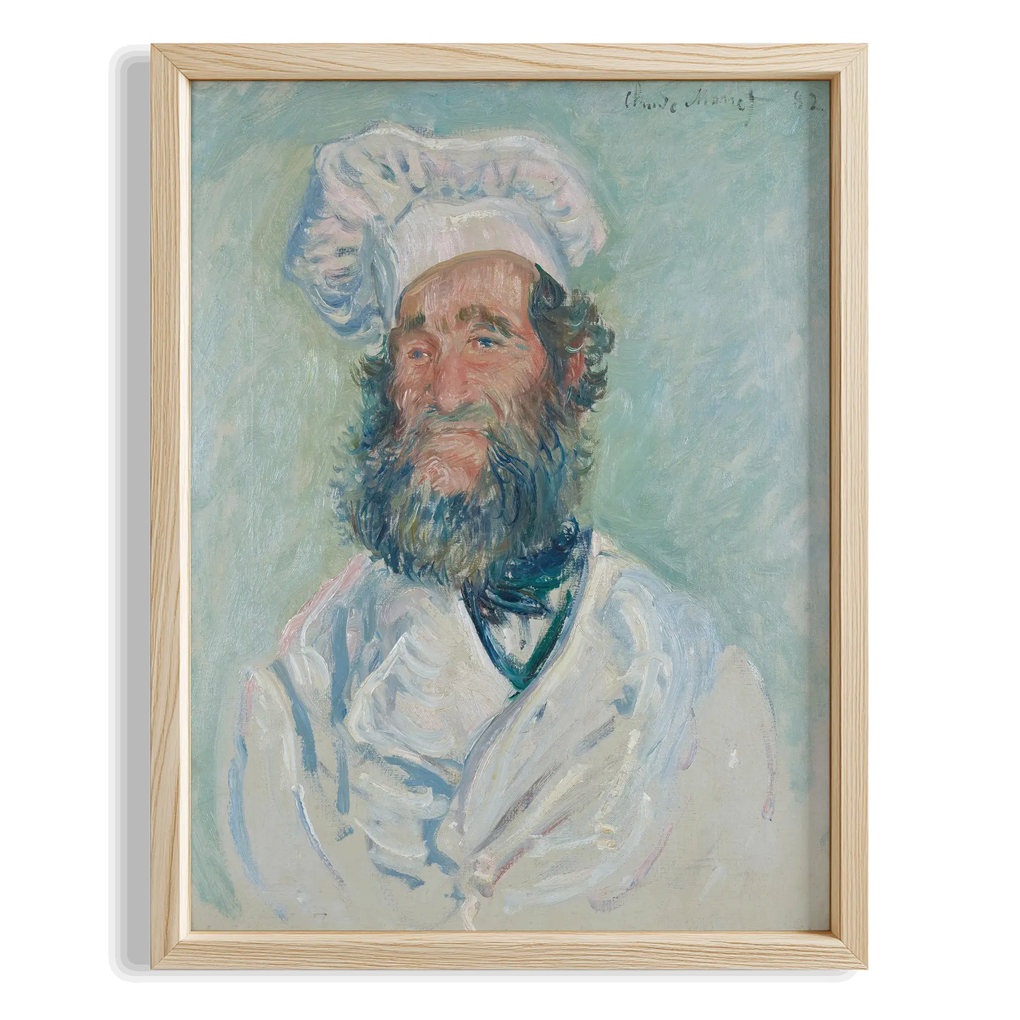 Aşçı Portresi - Claude Monet Ahşap Duvar Tablosu