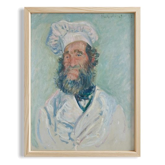 Aşçı Portresi - Claude Monet Ahşap Duvar Tablosu