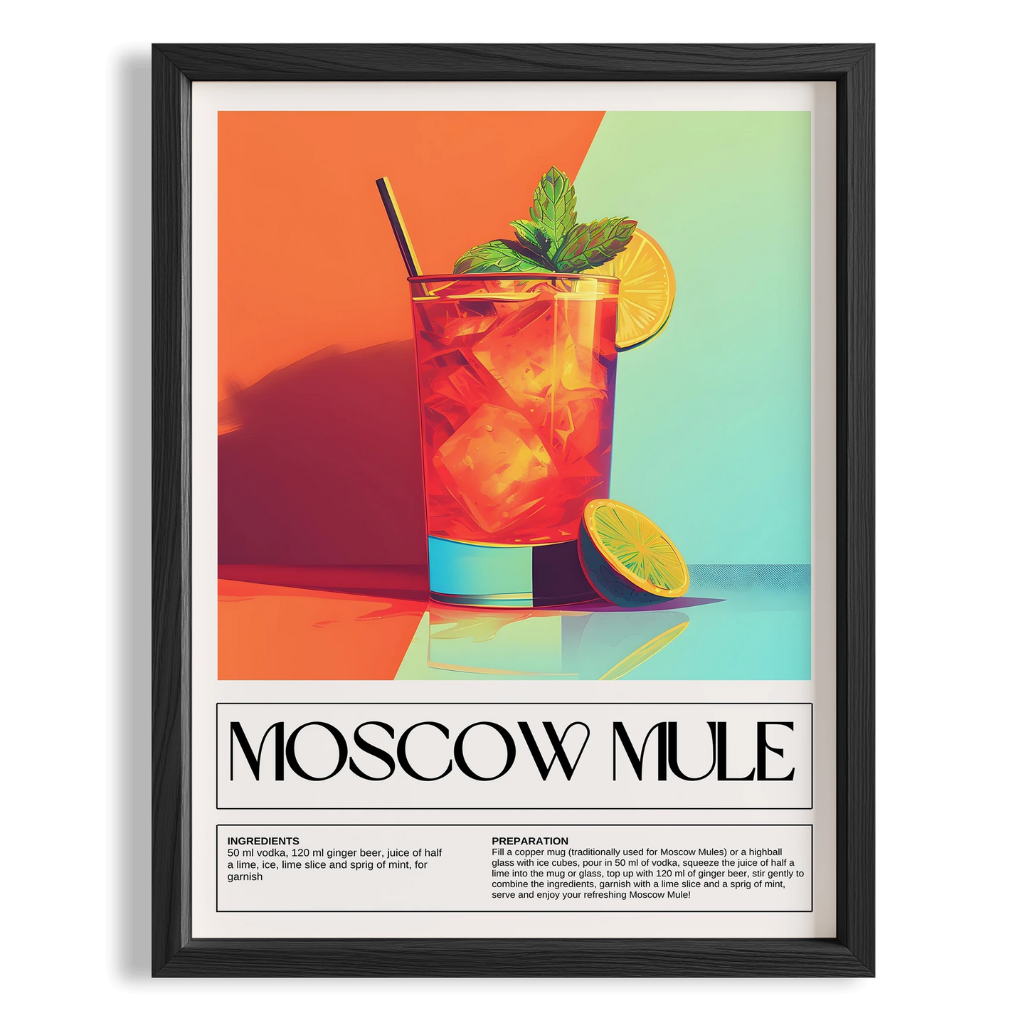 Moscow Mule Kokteyl Tarifi Mutfak Duvar Tablosu