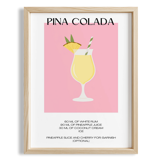 Pina Colada Kokteyl Tarifi Mutfak Duvar Tablosu