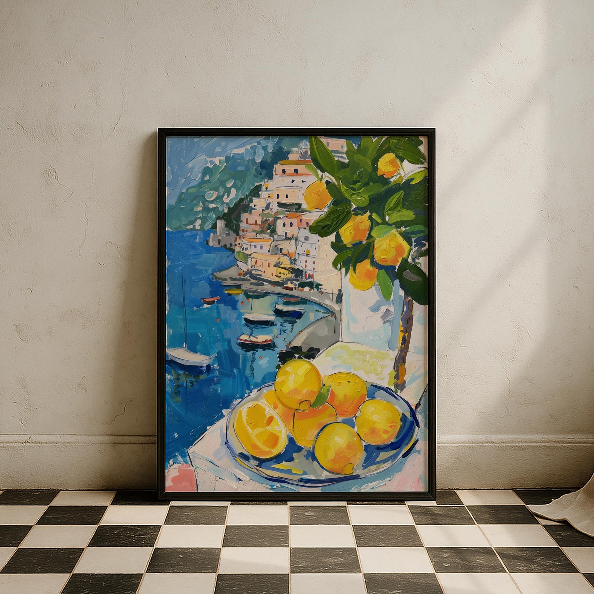 Masada Limonlar Amalfi Sahili Limoncello İtalya Koleksiyonu Mutfak Duvar Tablosu