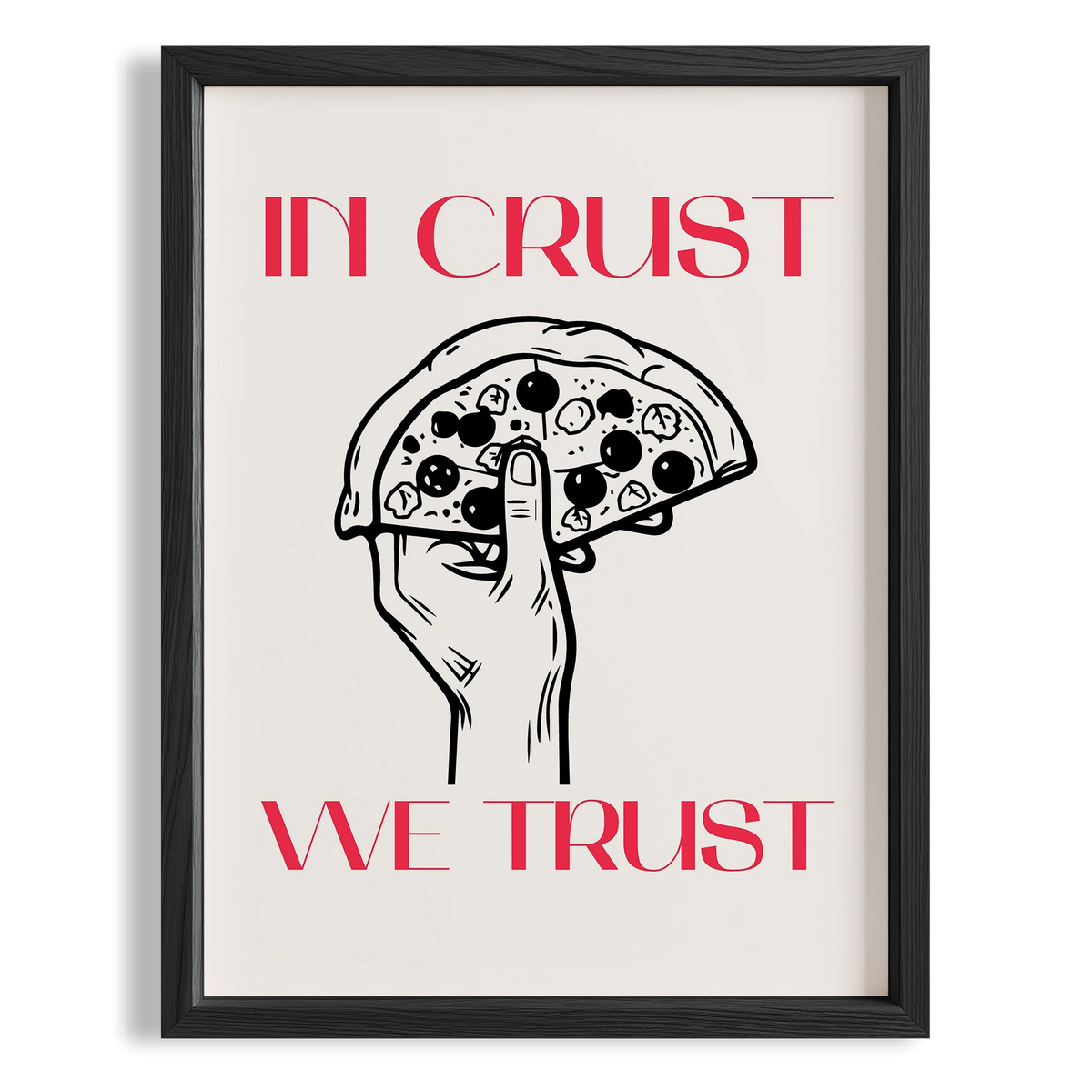 Pizza Dilimi Tipografi Mutfak Duvar Tablosu