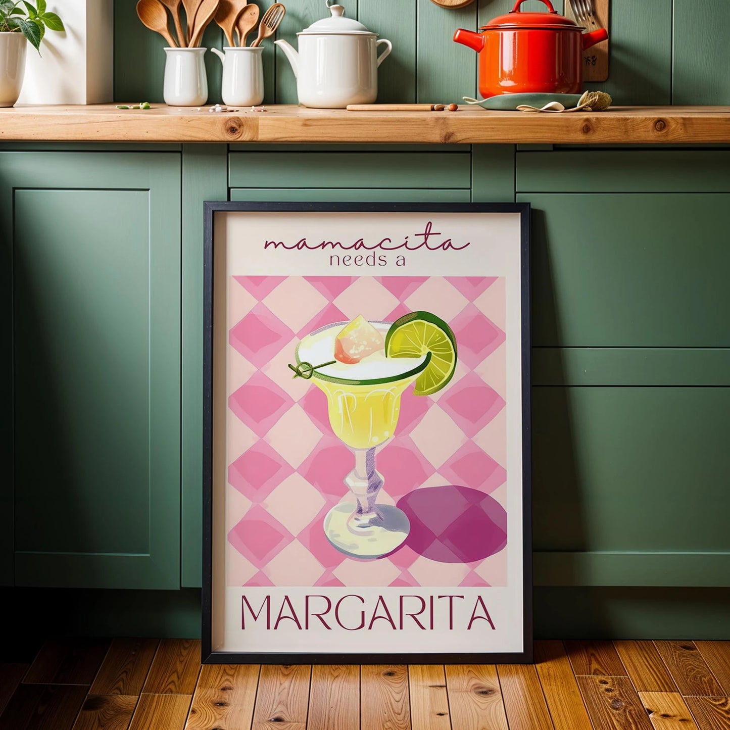 Margarita Kokteyli Pop Art Mutfak Duvar Tablosu
