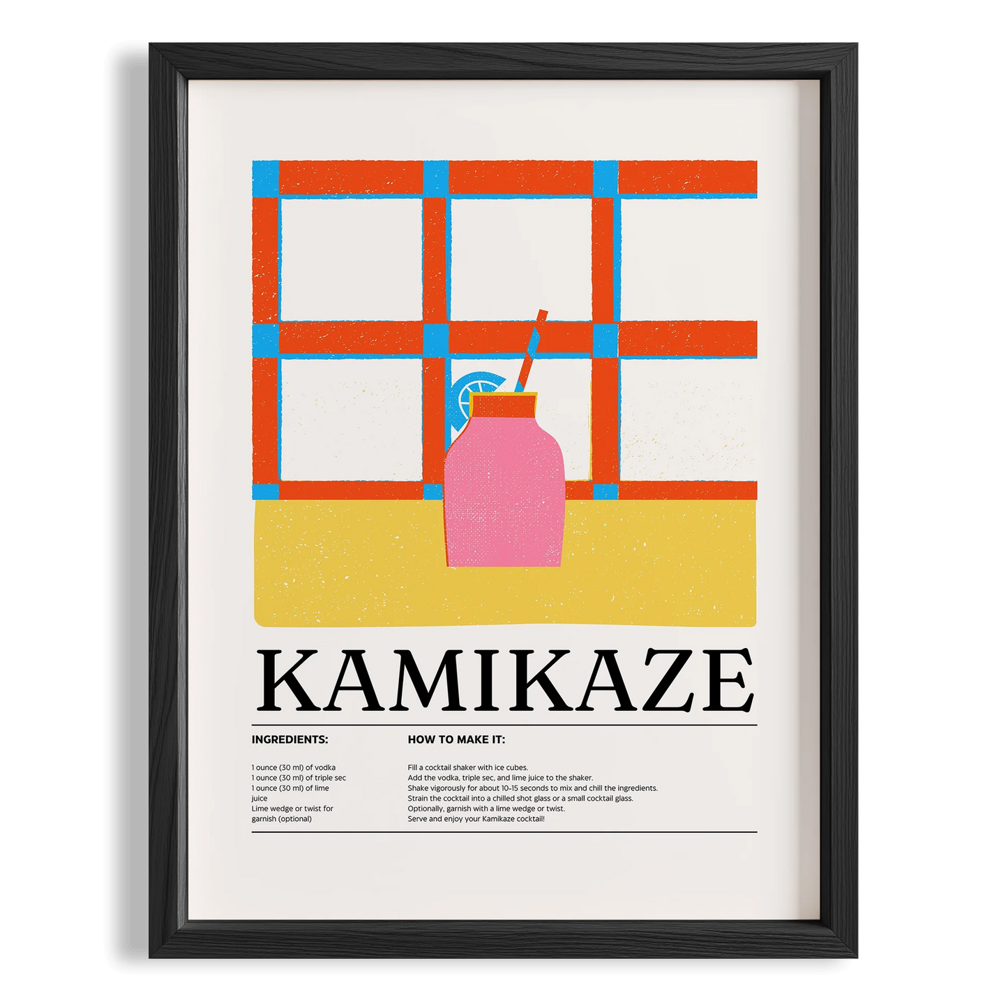 Kamikaze Kokteyl Tarifi Mutfak Duvar Tablosu