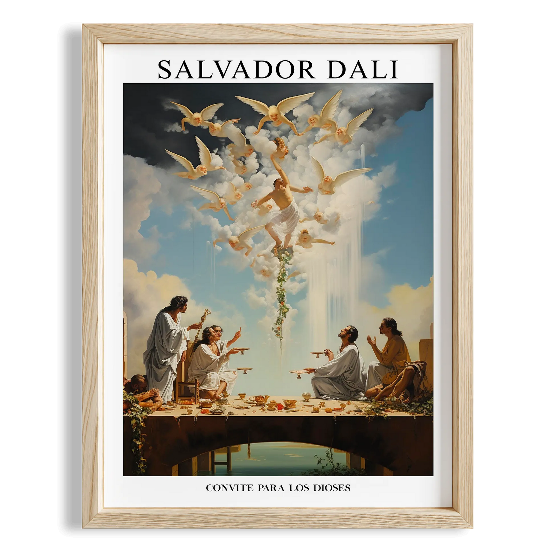 Gökyüzüne Açılan Eller - Salvador Dali Ahşap Duvar Tablosu