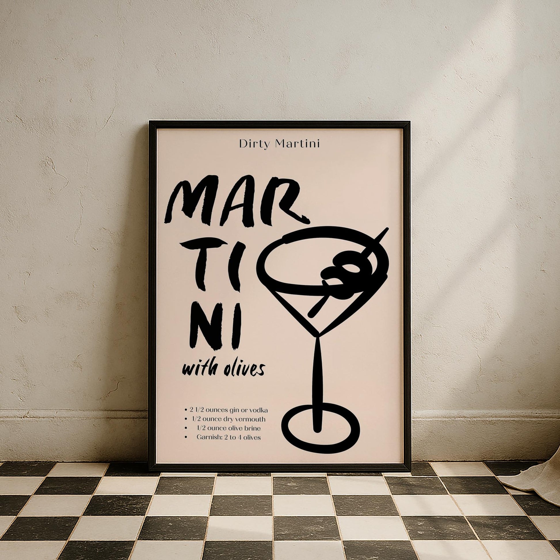 Martini Kokteyller Mutfak Duvar Tablosu II