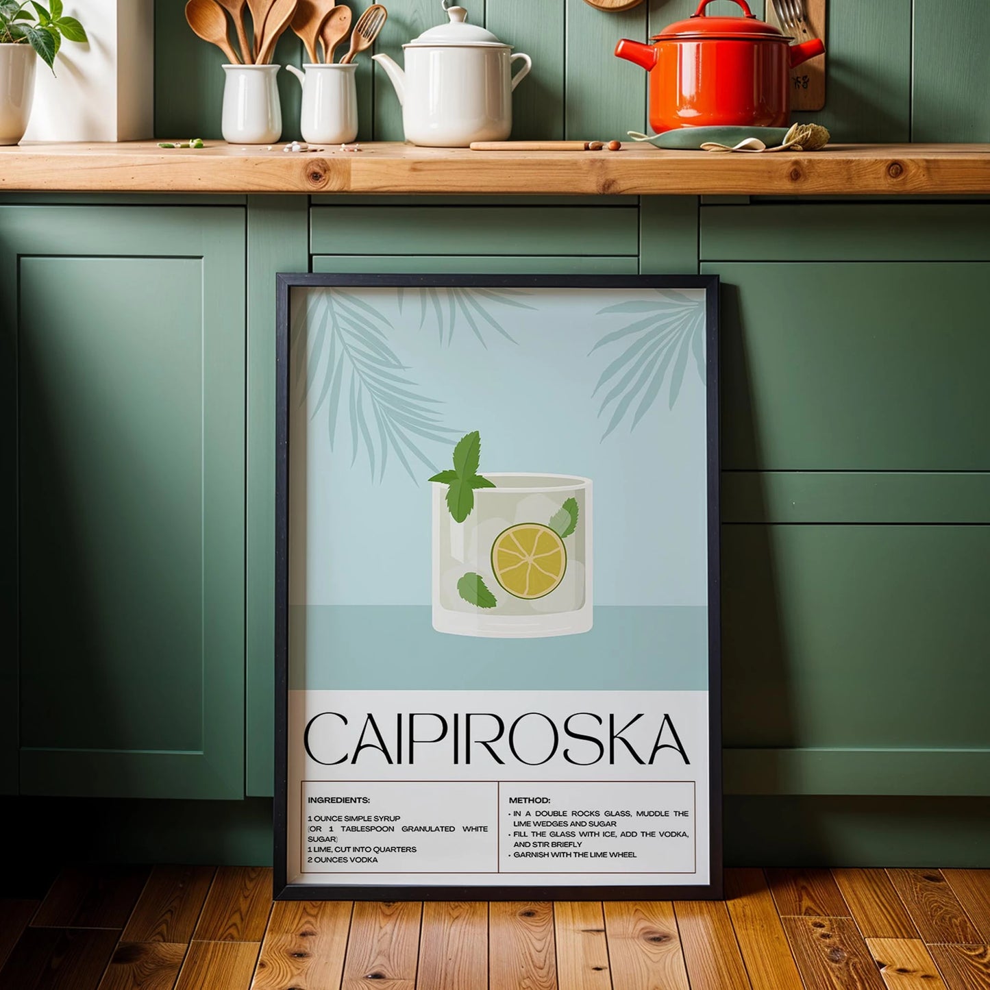 Caipiroska Kokteyl Tarifi Mutfak Duvar Tablosu