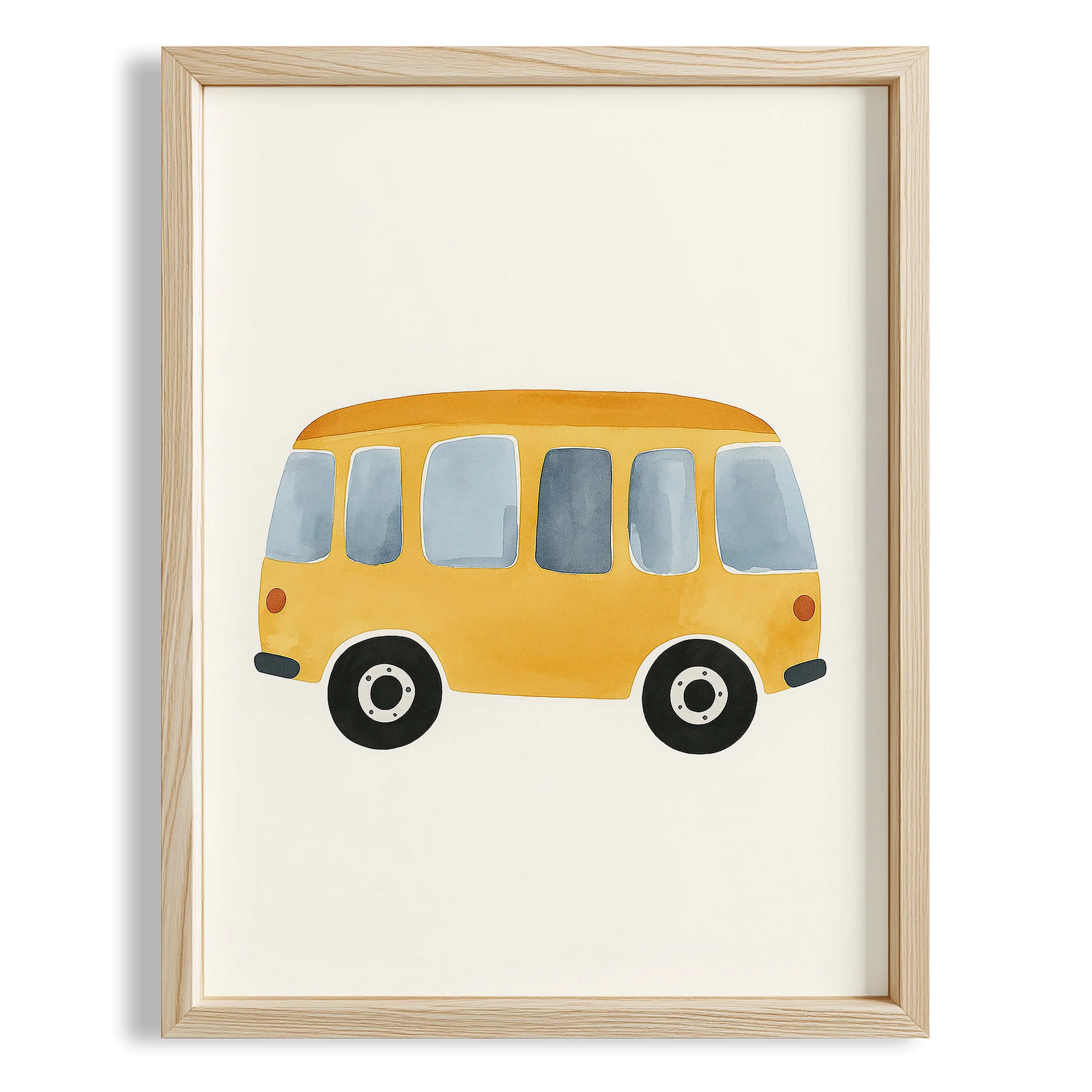 Vintage Karavan Araba Temalı Çocuk Odası Ahşap Tablo