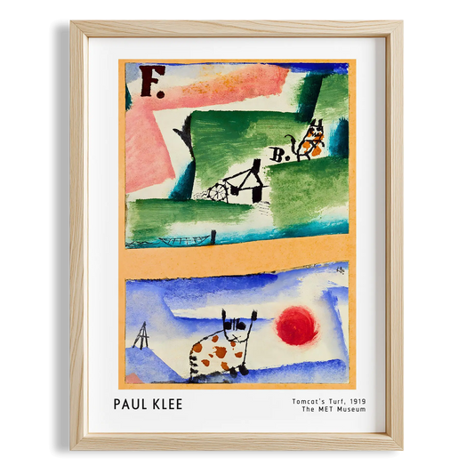 Paul Klee Sokak Kedisi Çimliği 1919 Suluboya I Duvar Tablosu