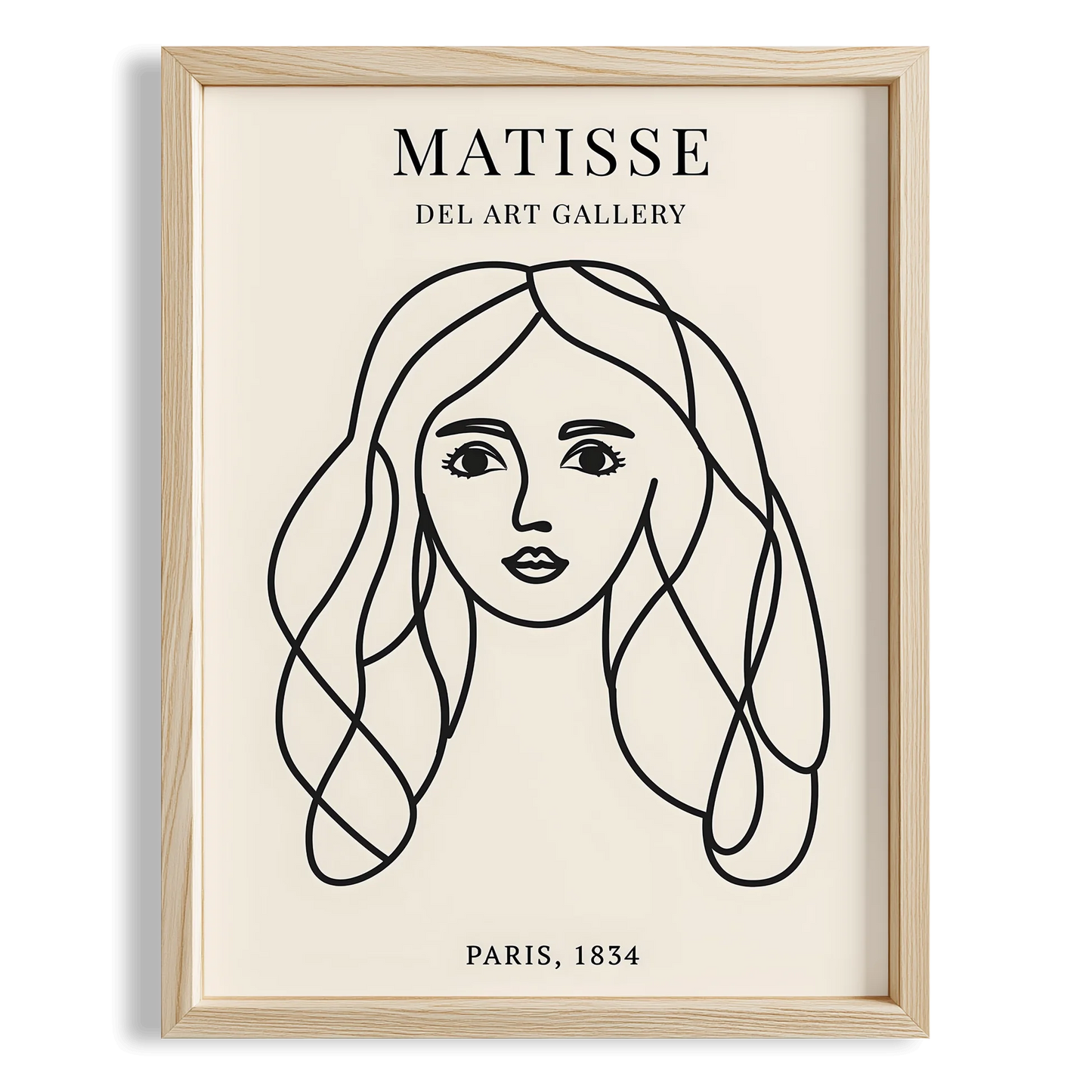 Matisse Kağıt Kesimleri Minimalist Çizgi Sanatı Estetik Kadın Portresi V Duvar Tablosu