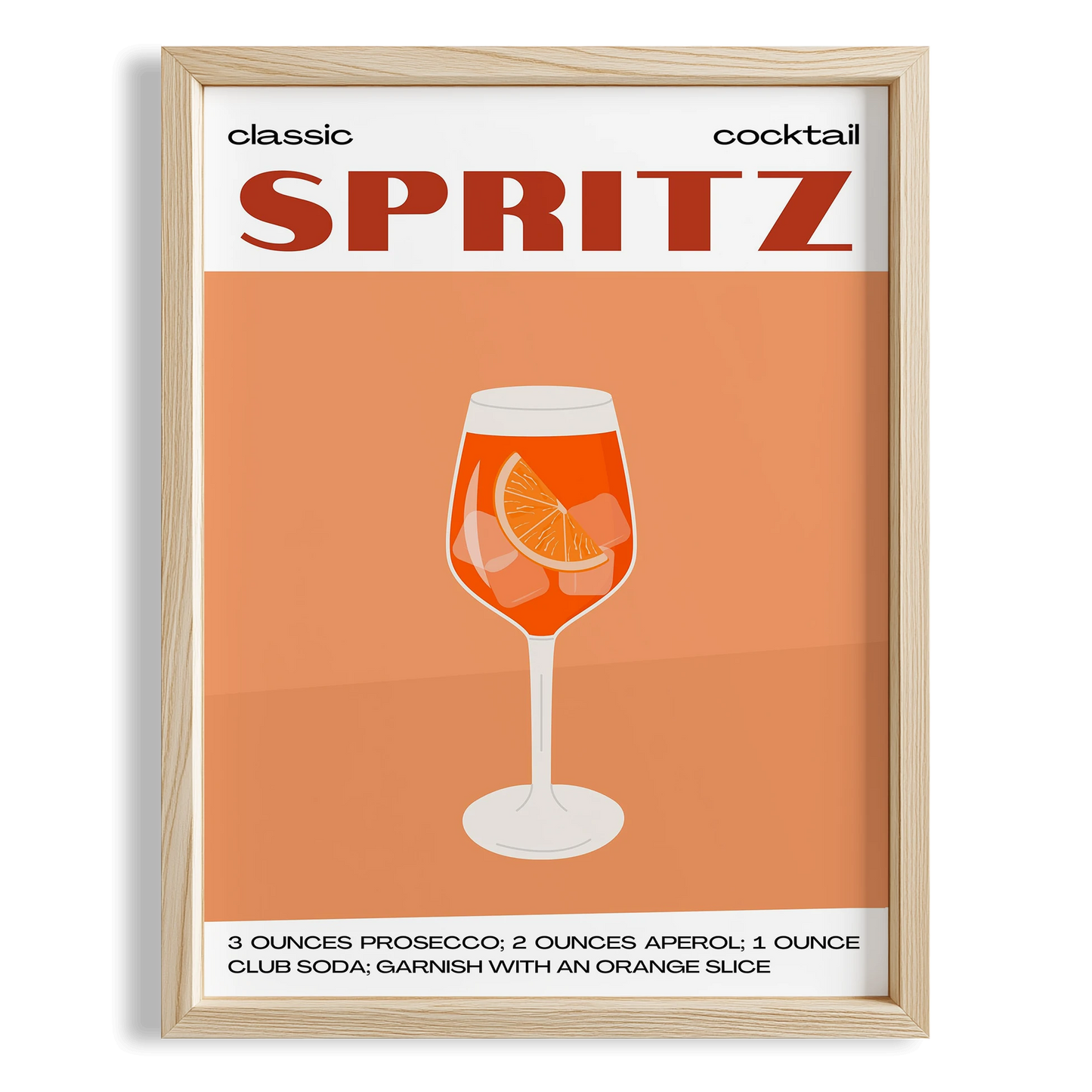 Classic Spritz Kokteyl Tarifi Mutfak Duvar Tablosu