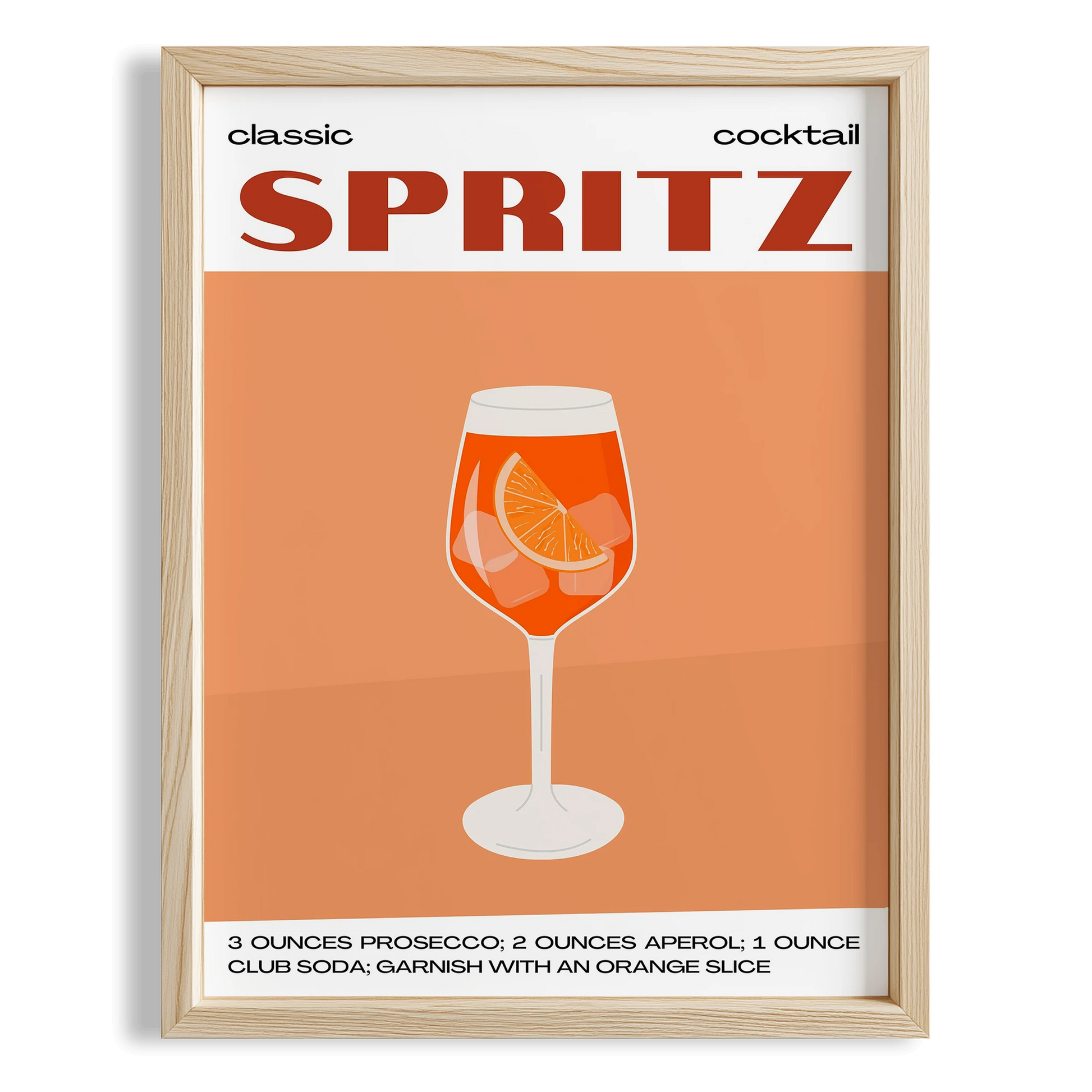 Classic Spritz Kokteyl Tarifi Mutfak Duvar Tablosu