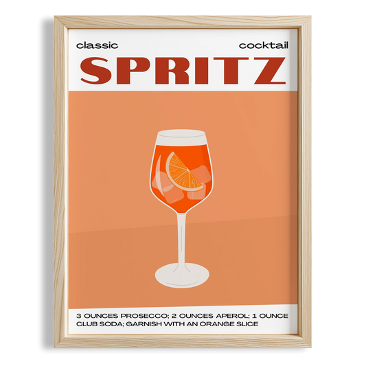 Classic Spritz Kokteyl Tarifi Mutfak Duvar Tablosu