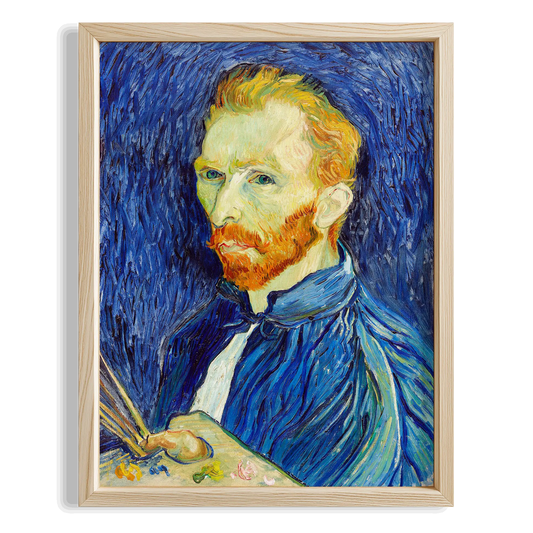 Mavi Ceketli Otoportre - Vincent Van Gogh Ahşap Duvar Tablosu