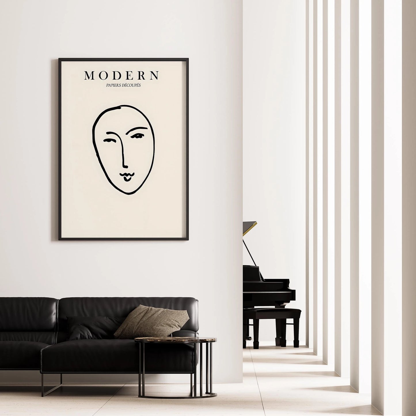 Matisse Kağıt Kesimleri Minimalist Çizgi Sanatı Soyut Figuratif I Duvar Tablosu