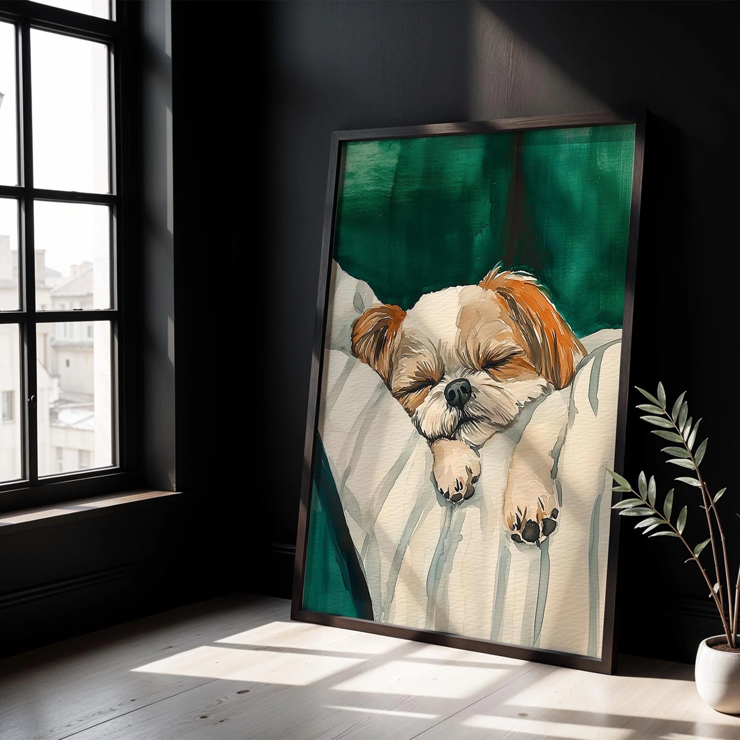 Köpek Portre XIV - Shih Tzu Zümrüt