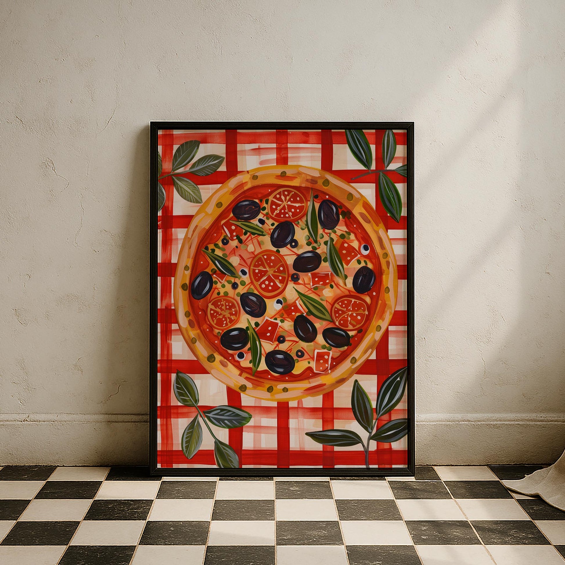Pizza Soffitta Akdeniz İtalya Koleksiyonu Mutfak Duvar Tablosu