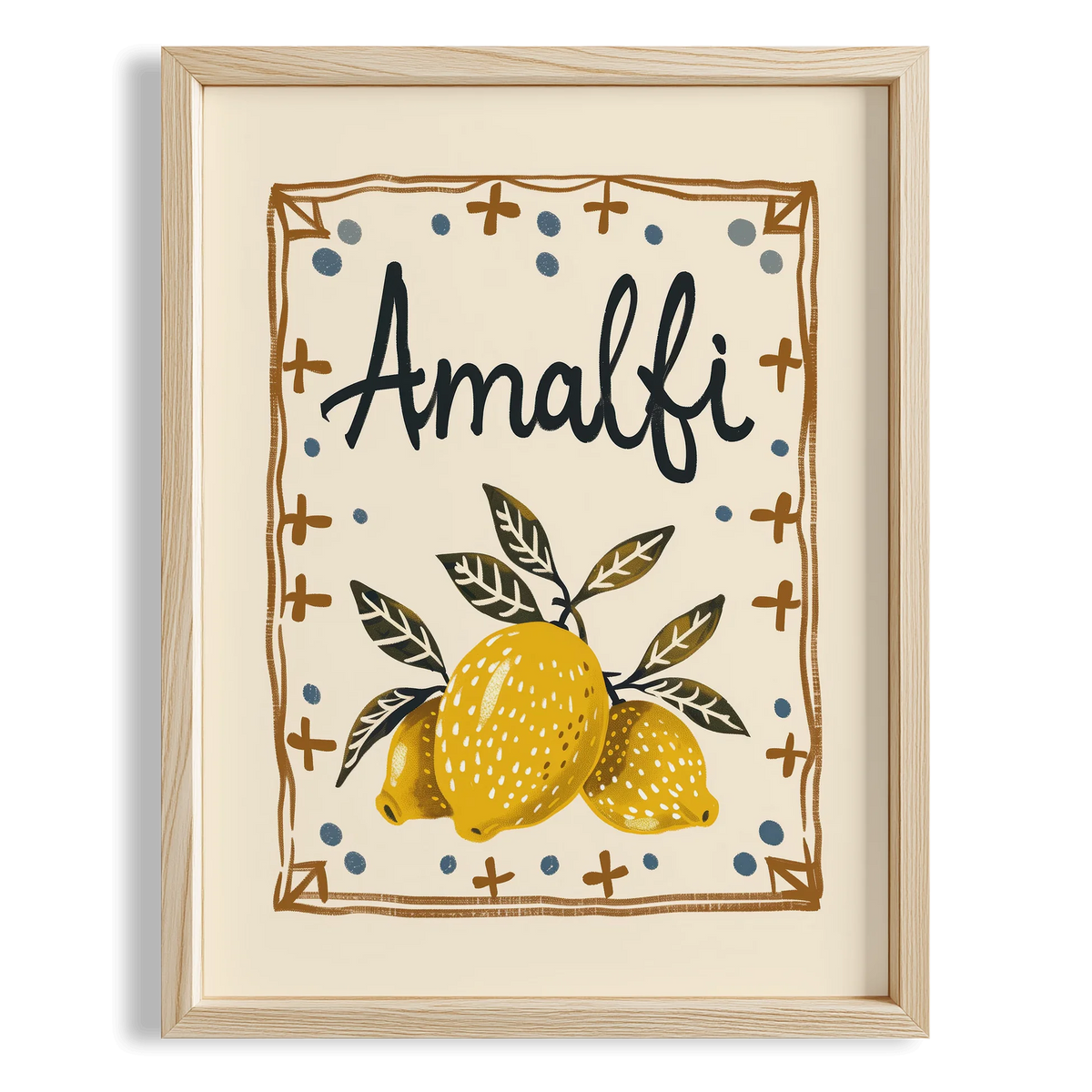 Amalfi & Positano Limonlar İtalyanca Tipografi Mutfak Duvar Tablosu II