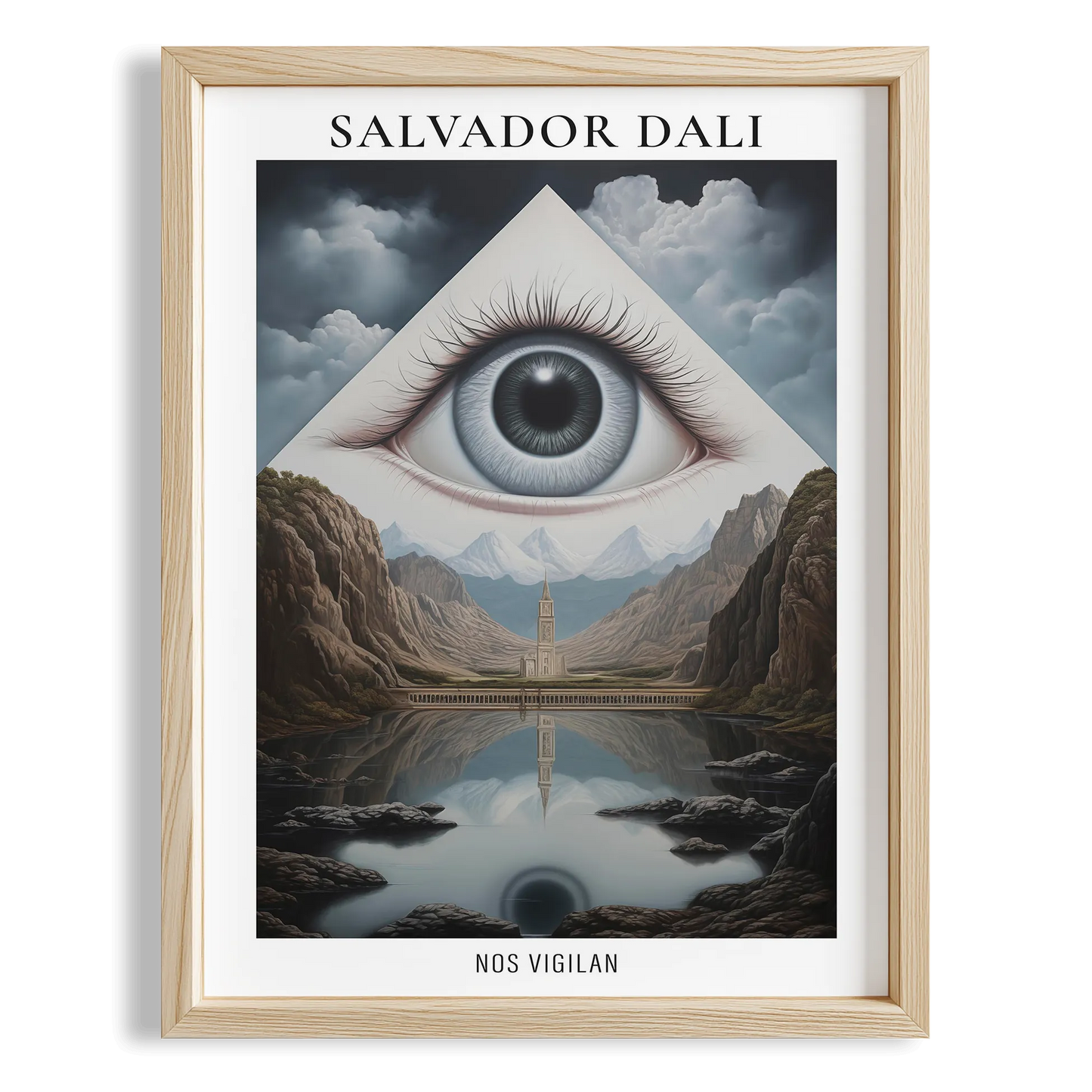 Her Şeyi Gören Göz - Salvador Dali Ahşap Duvar Tablosu