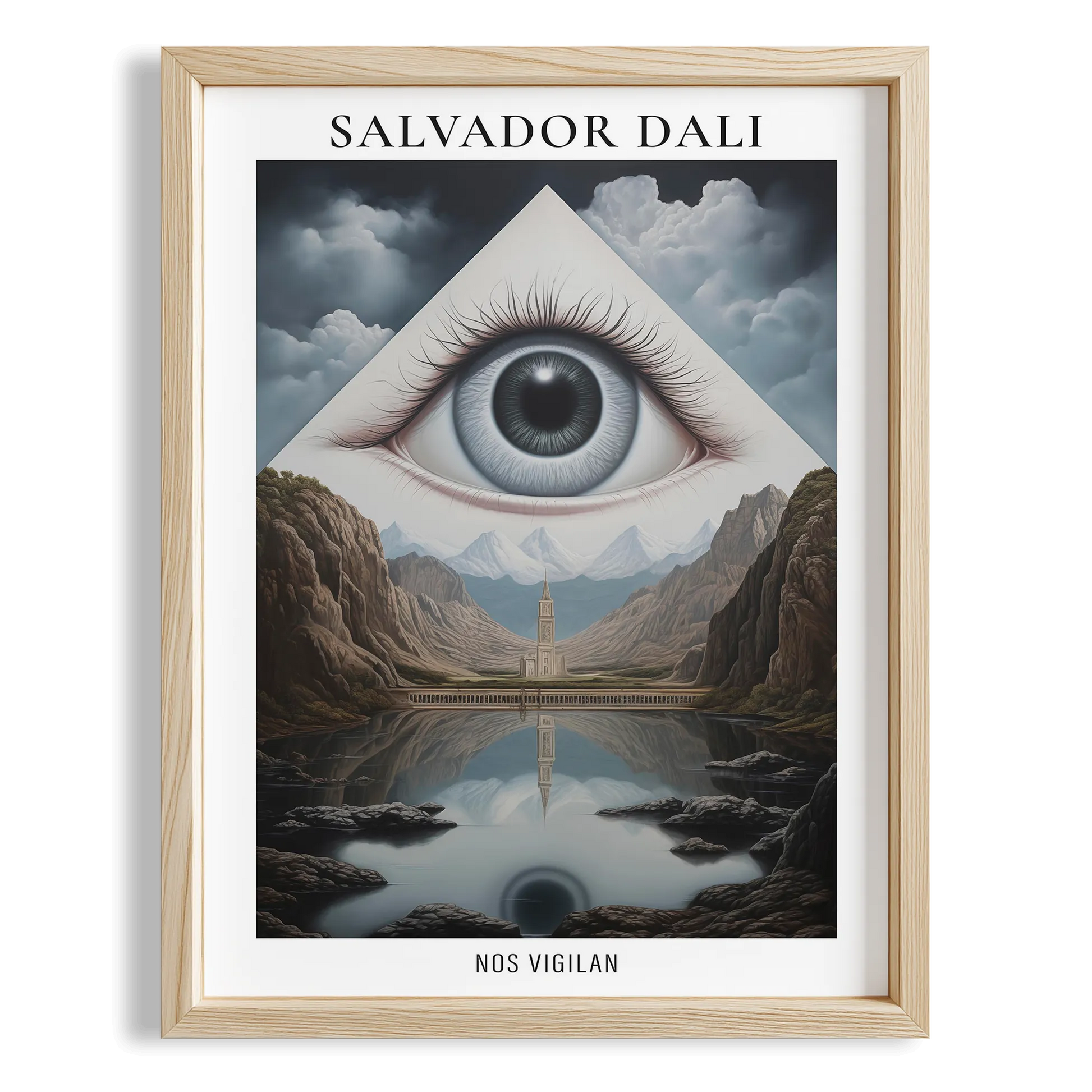 Her Şeyi Gören Göz - Salvador Dali Ahşap Duvar Tablosu