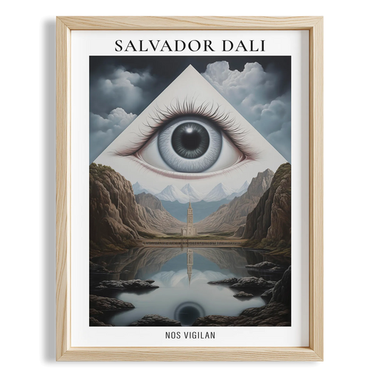 Her Şeyi Gören Göz - Salvador Dali Ahşap Duvar Tablosu