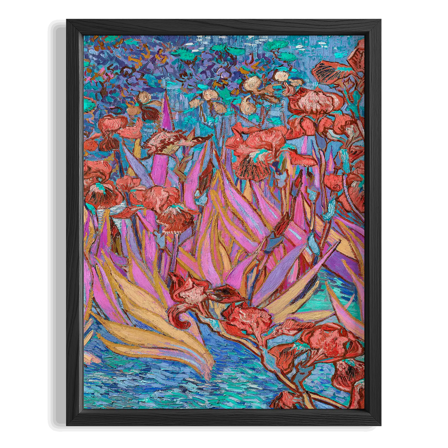 Kırmızı Bitkiler - Vincent Van Gogh Ahşap Duvar Tablosu
