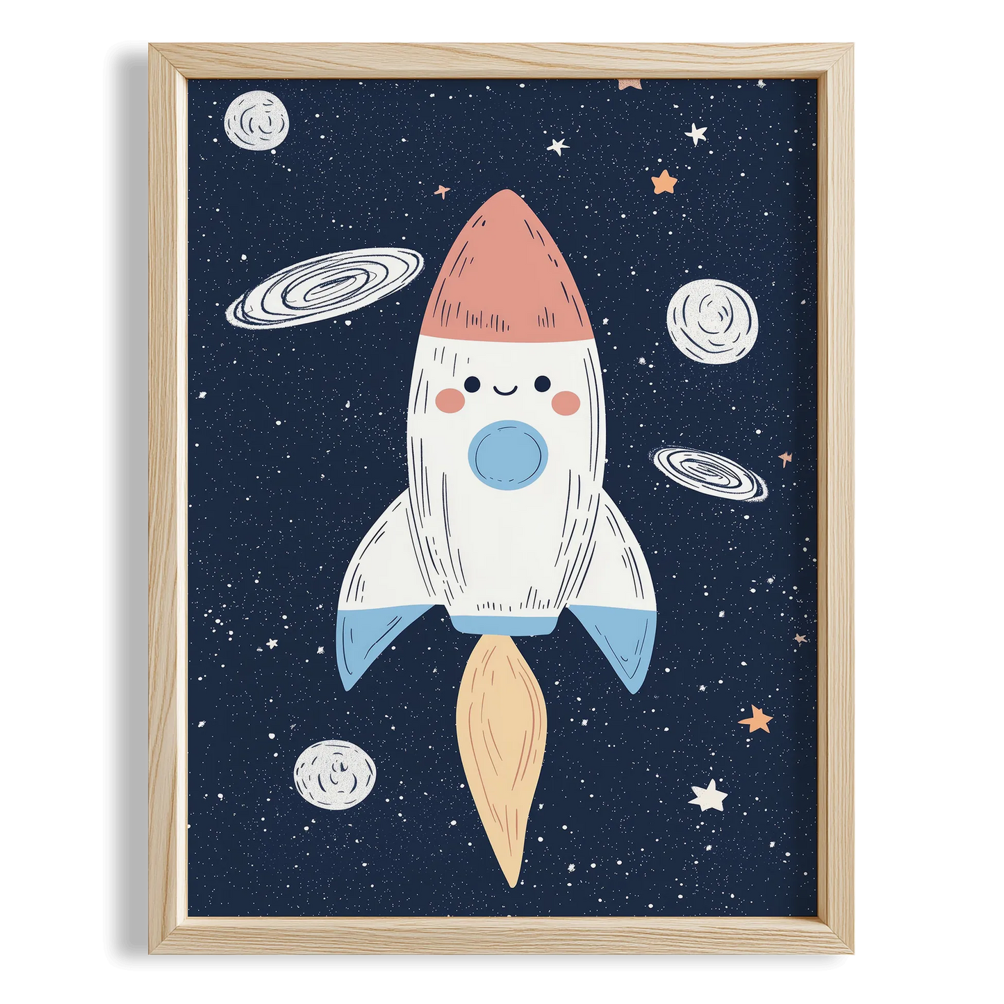 Unicorn ve Yıldızlar - Çocuk Odası Ahşap Tablo