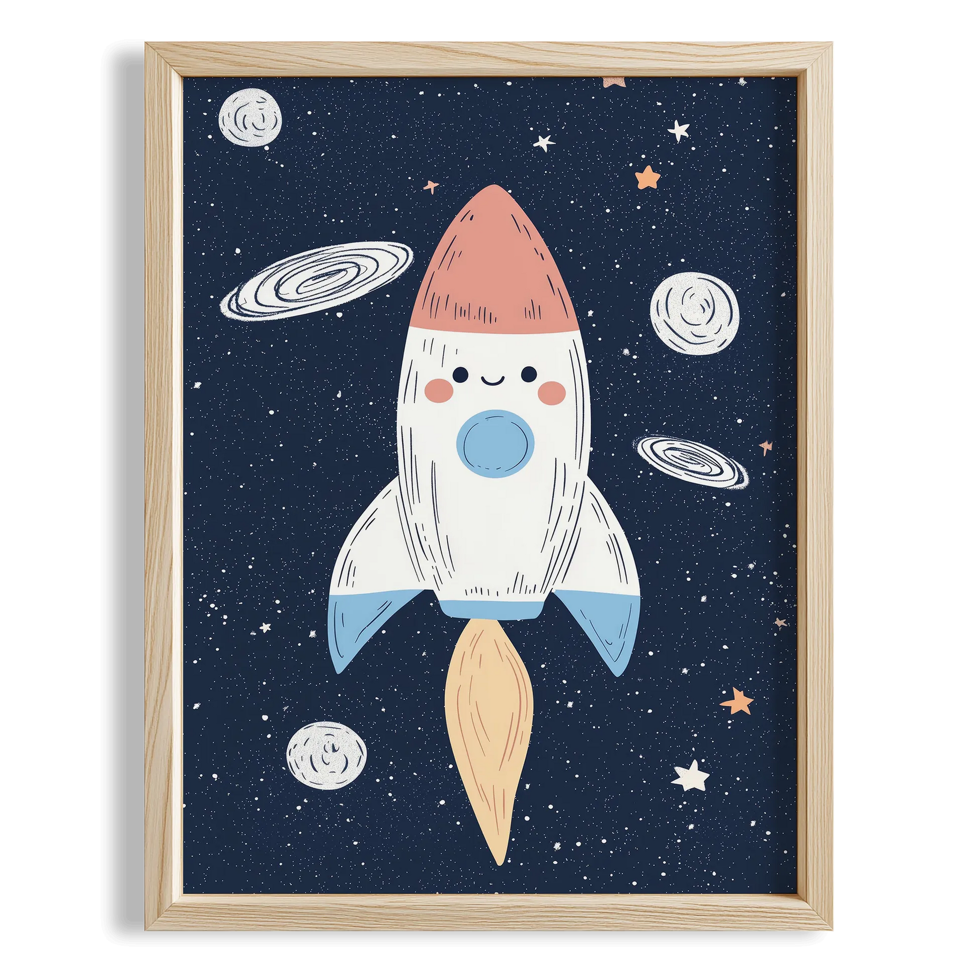 Unicorn ve Yıldızlar - Çocuk Odası Ahşap Tablo